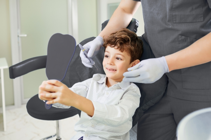 Child receiving pediatric dentistry care at Staley Dental Arts in Kansas City.